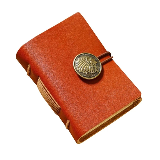 Handcrafted vintage-style leather travel journal