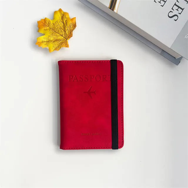 RFID Vintage Passport Holder. Crafted from PU leather, multi-functional and unisex 