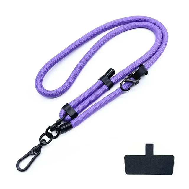 Versatile mobile lanyard with adjustable strap for outdoor convenience 