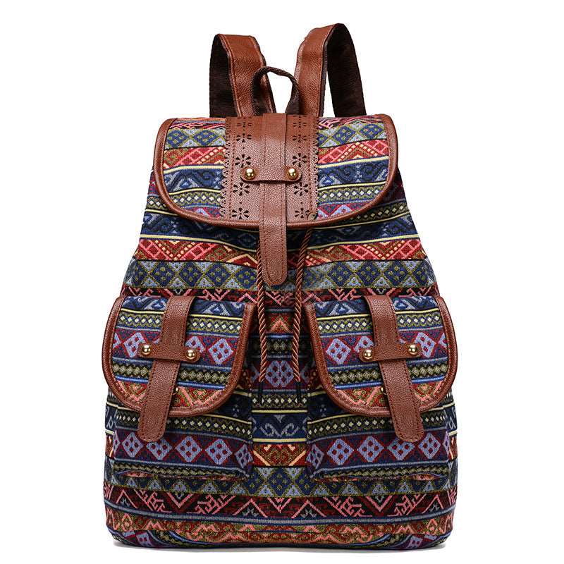 Jasmina Canvas And Leather Backpack