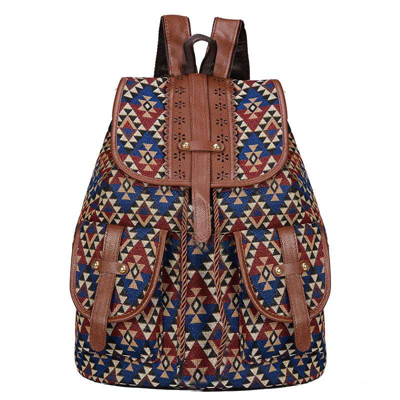 Jasmina Canvas And Leather Backpack