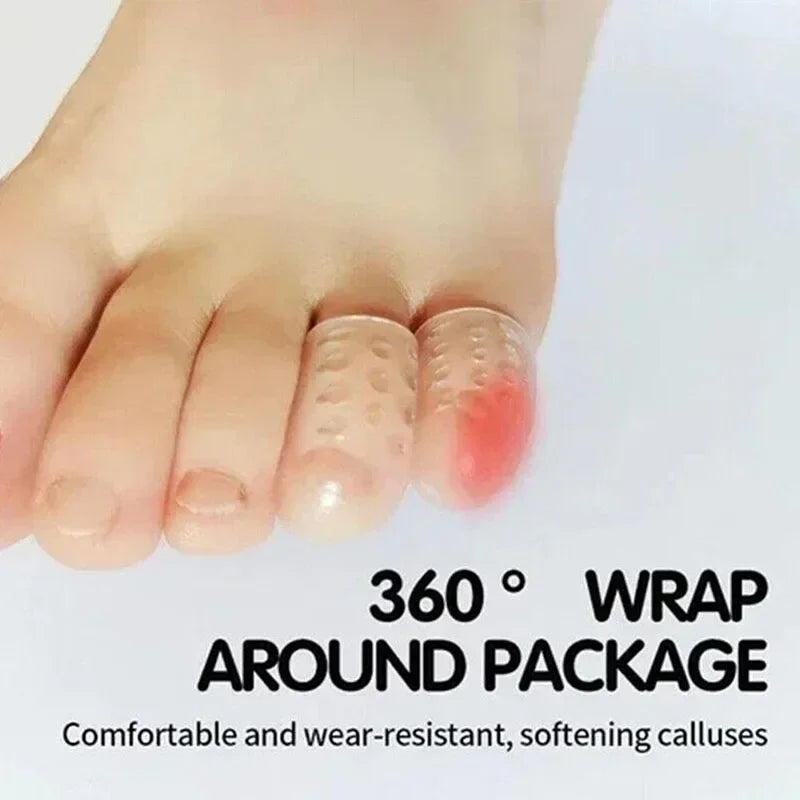 Soft silicone toe caps: gentle protection for toes. Breathable and anti-friction