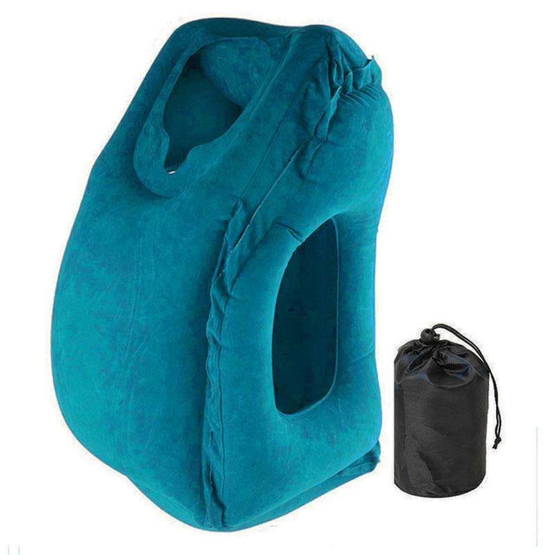 Portable PVC travel pillow for head and neck support anywhere
